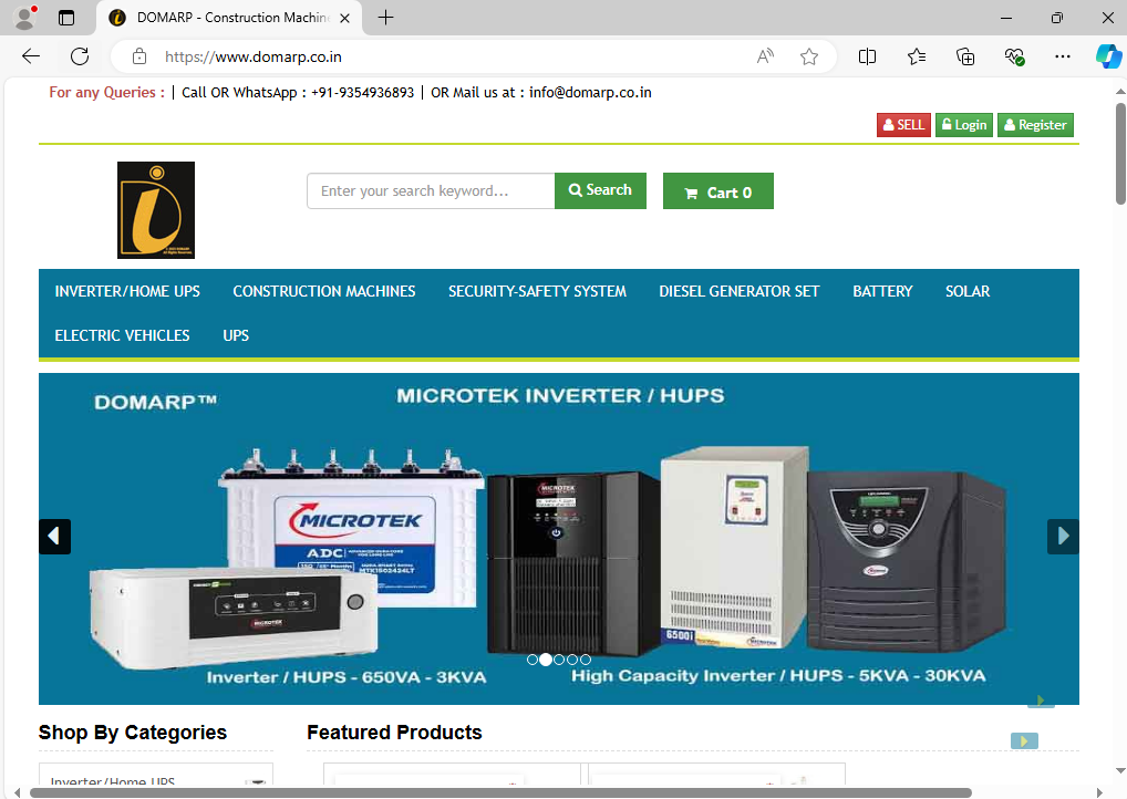 Solar Inverter / PCU and Battries by Domarp